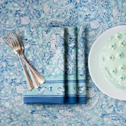 Couleur Nature Place Settings & Linens|La Mer Tablecloth in Aqua