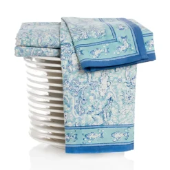 Couleur Nature Place Settings & Linens|La Mer Tea Towels in Aqua, Set of 3