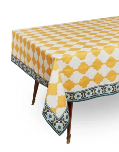 La DoubleJ Place Settings & Linens|Large Tablecloth in Plaza Large Yellow
