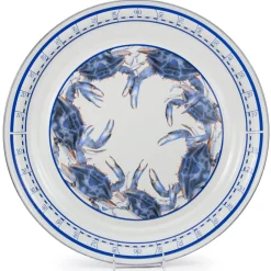 Golden Rabbit Dinnerware|Large Tray in Blue Crab