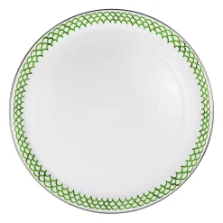 Golden Rabbit Dinnerware|Large Tray in Green Scallop