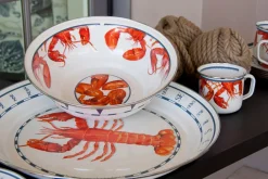Golden Rabbit Dinnerware|Large Tray in Lobster
