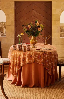 Cabana Place Settings & Linens|Lavinia Terracotta Tablecloth