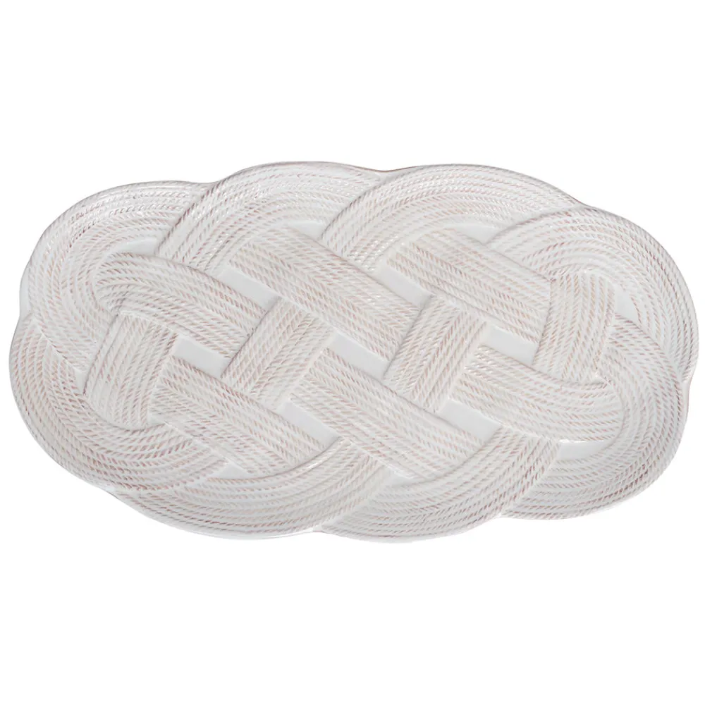 Juliska Dinnerware|Le Panier Mystic Knot 15" Hostess Tray in Whitewash