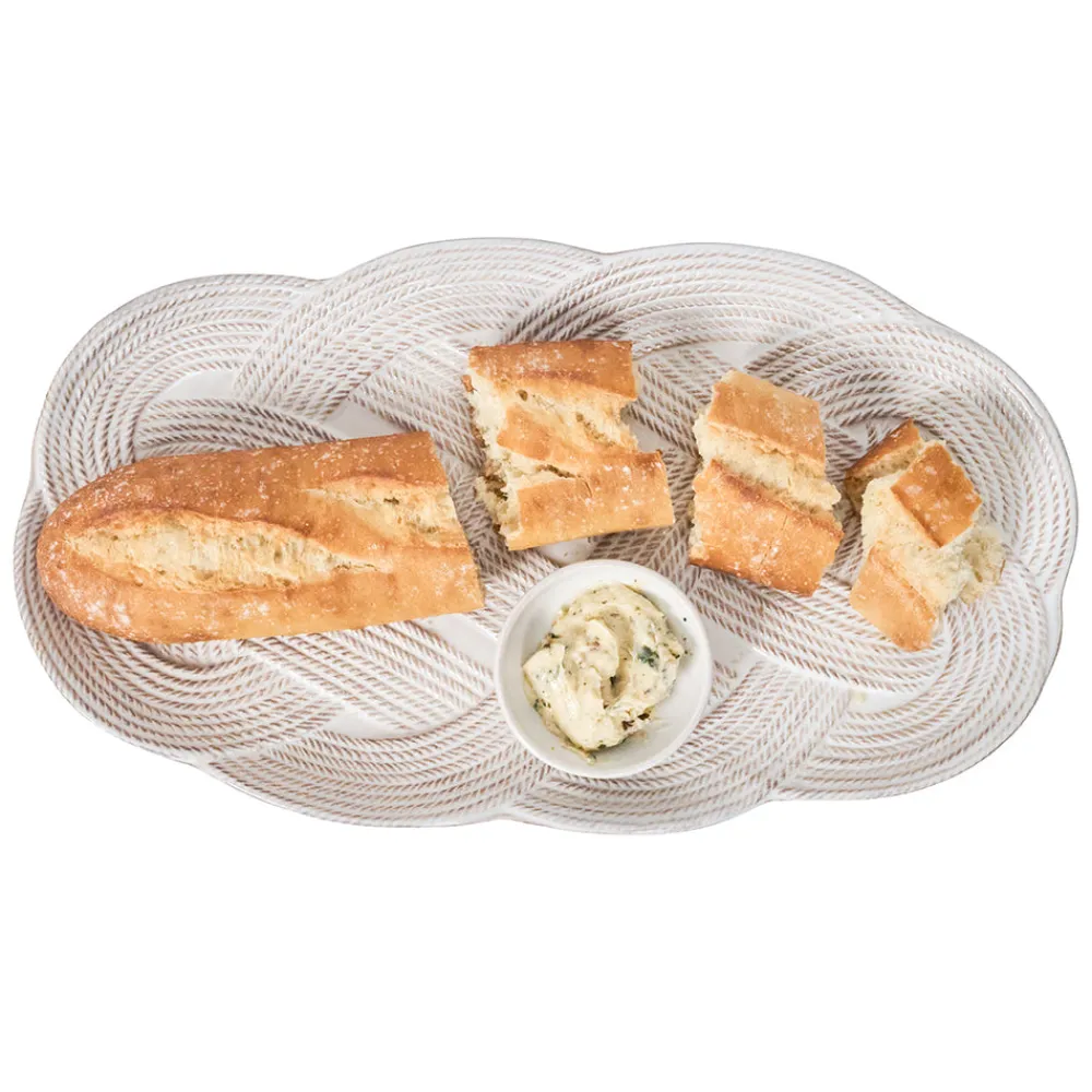 Juliska Dinnerware|Le Panier Mystic Knot 15" Hostess Tray in Whitewash