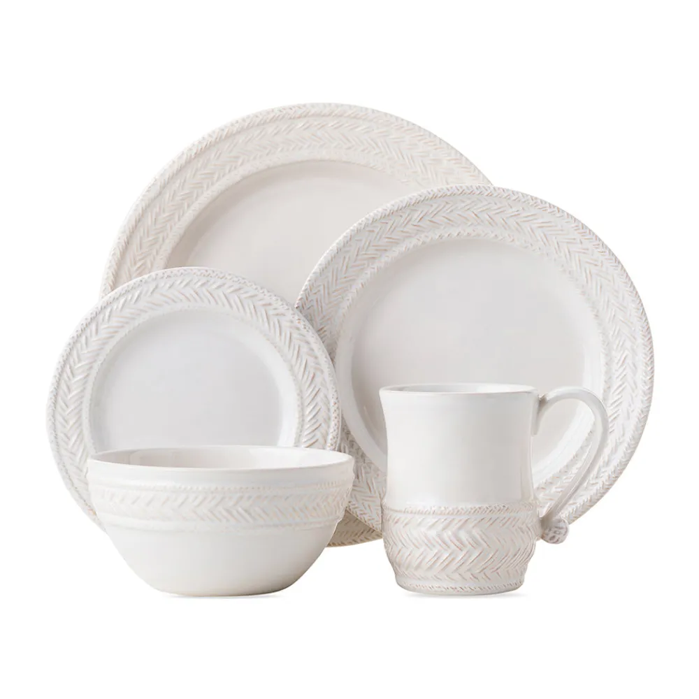 Juliska Dinnerware|Le Panier Whitewash 5pc Place Setting