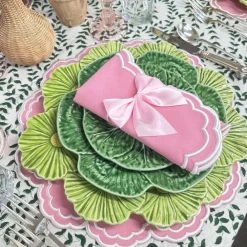 Flying Sheep Country Place Settings & Linens|Leaves Tablecloth in Dark Green