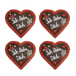 Chefanie Place Settings & Linens|Lebkuchenherzen Cocktail Napkins, Set of 4