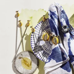 Joanna Buchanan Place Settings & Linens|Lemon Napkin Rings, Set of Two
