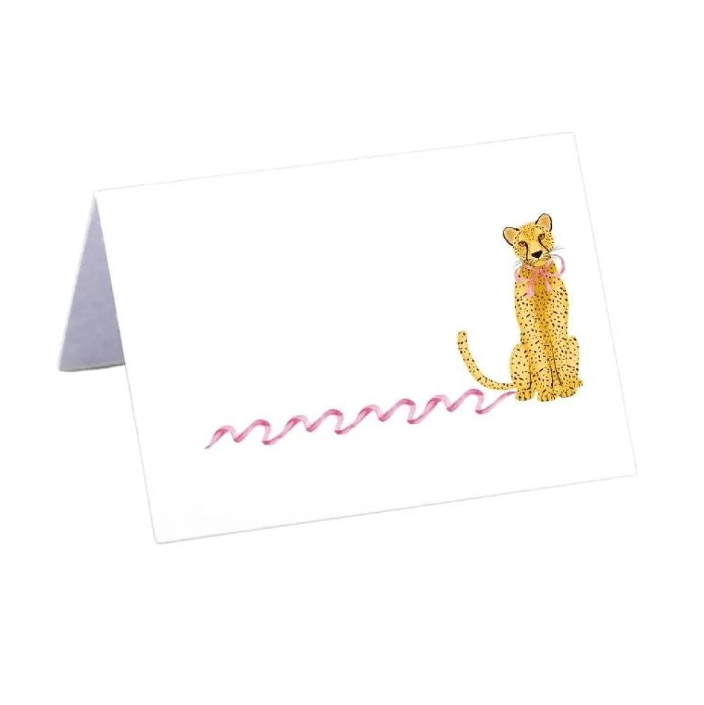 Flying Sheep Country Stationery|Décor|Leopard with Pink Bow Place Cards