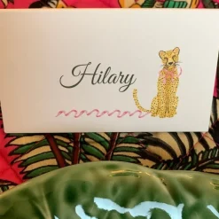 Flying Sheep Country Stationery|Décor|Leopard with Pink Bow Place Cards