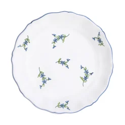 Z.d.G. Dinnerware|Les Bleuets Dinner Plate in Bleu Égyptien et Vert