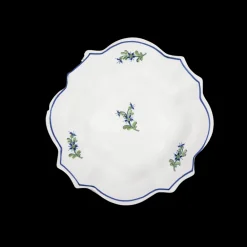 Z.d.G. Dinnerware|Les Bleuets Drageoir Petite Plate, Bleu Égyptien et Vert