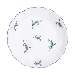 Z.d.G. Dinnerware|Les Bleuets Salad Plate, Bleu Égyptien et Vert