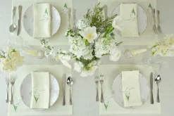 TriChi Design Place Settings & Linens|Lily of the Valley Collection Napkin and Placemat, Set of 2