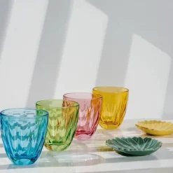 La Rochere Glassware|Lily Tumbler in Raspberry, Set of 6