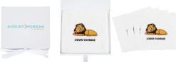 August Morgan Place Settings & Linens|Liquid Courage Cocktail Napkins, Set of 4