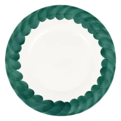 VIETRI Dinnerware|Lisbon Green Brushstroke Round Platter