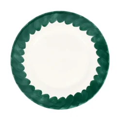 VIETRI Dinnerware|Lisbon Green Brushstroke Dinner Plate