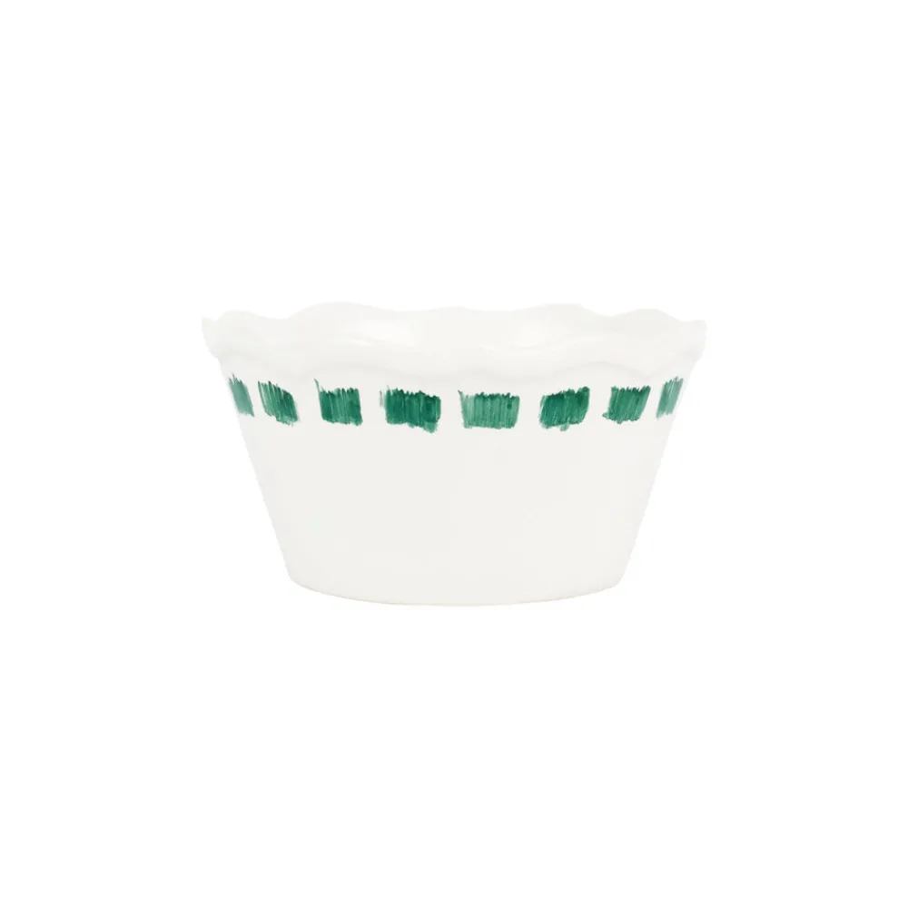 VIETRI Dinnerware|Lisbon Green Stitch Cereal Bowl
