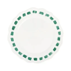 VIETRI Dinnerware|Lisbon Green Stitch Dinner Plate