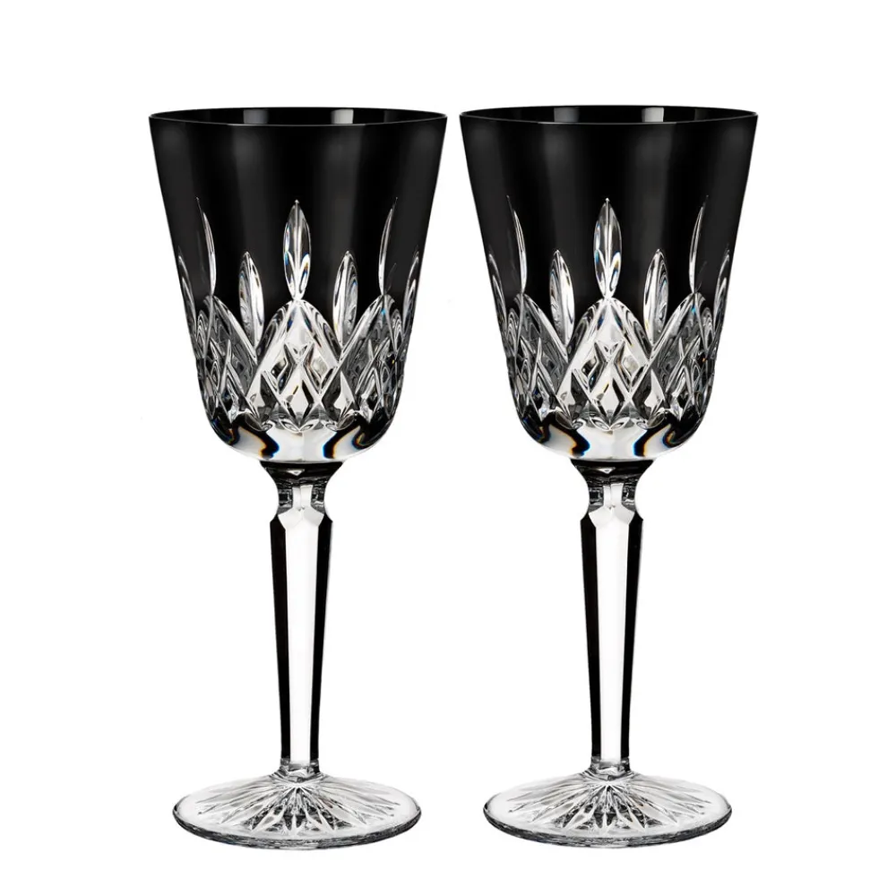 Waterford Glassware|Lismore Black Goblet 10 oz, Set of 2