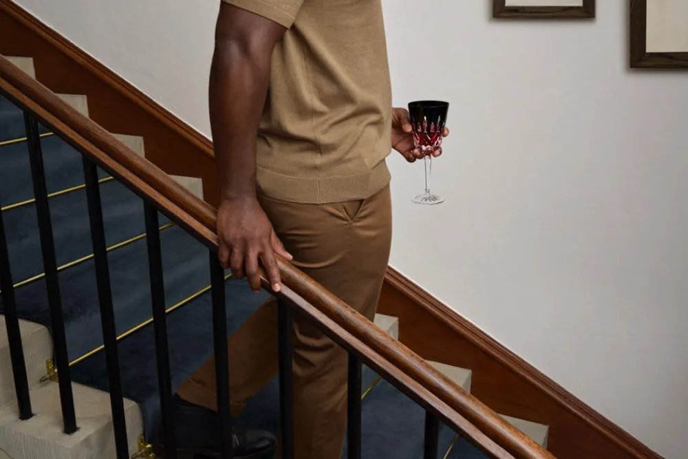 Waterford Glassware|Lismore Black Goblet 10 oz, Set of 2