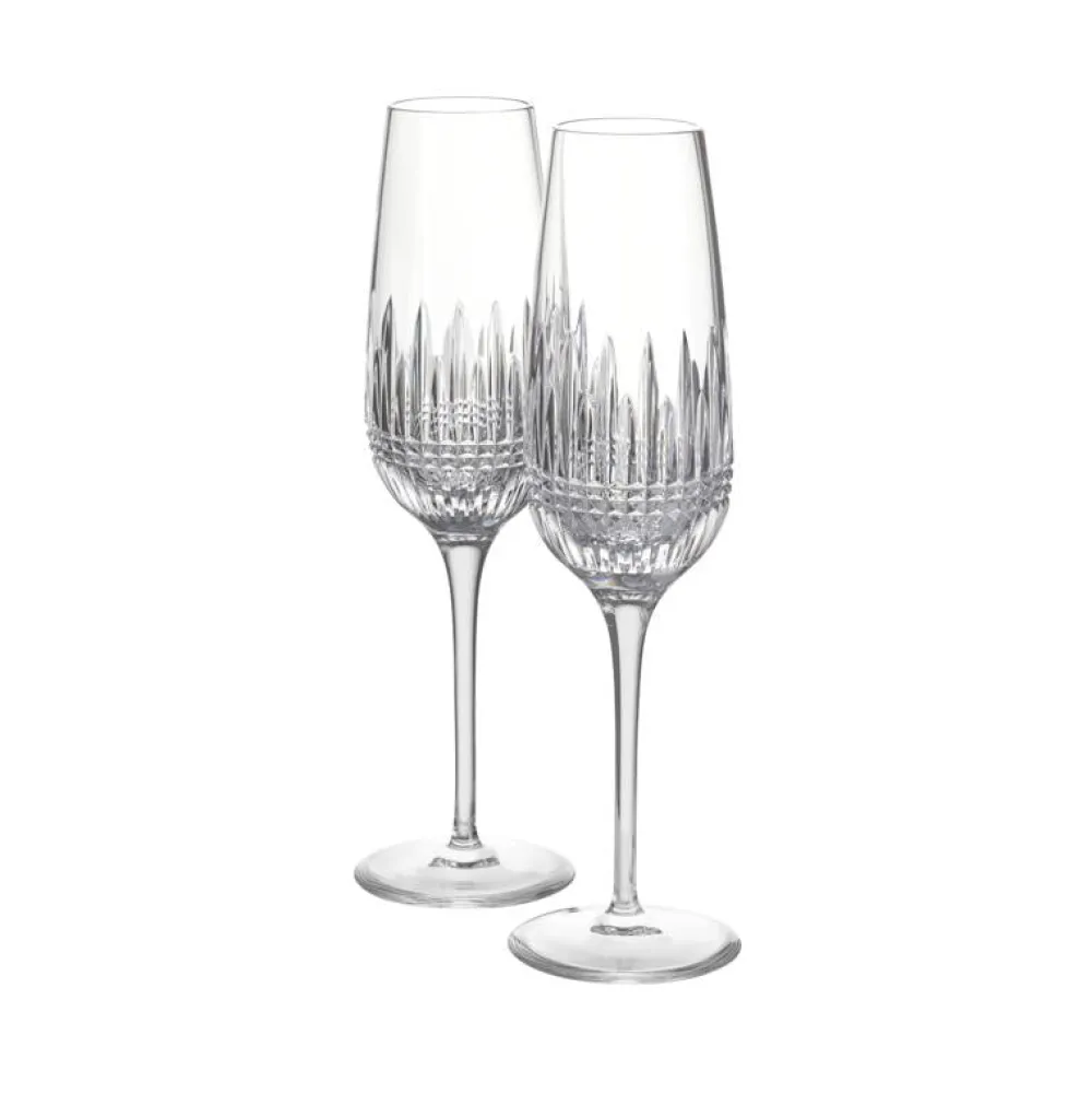 Waterford Glassware|Lismore Diamond Essence Flute 10.5oz, Set of 2