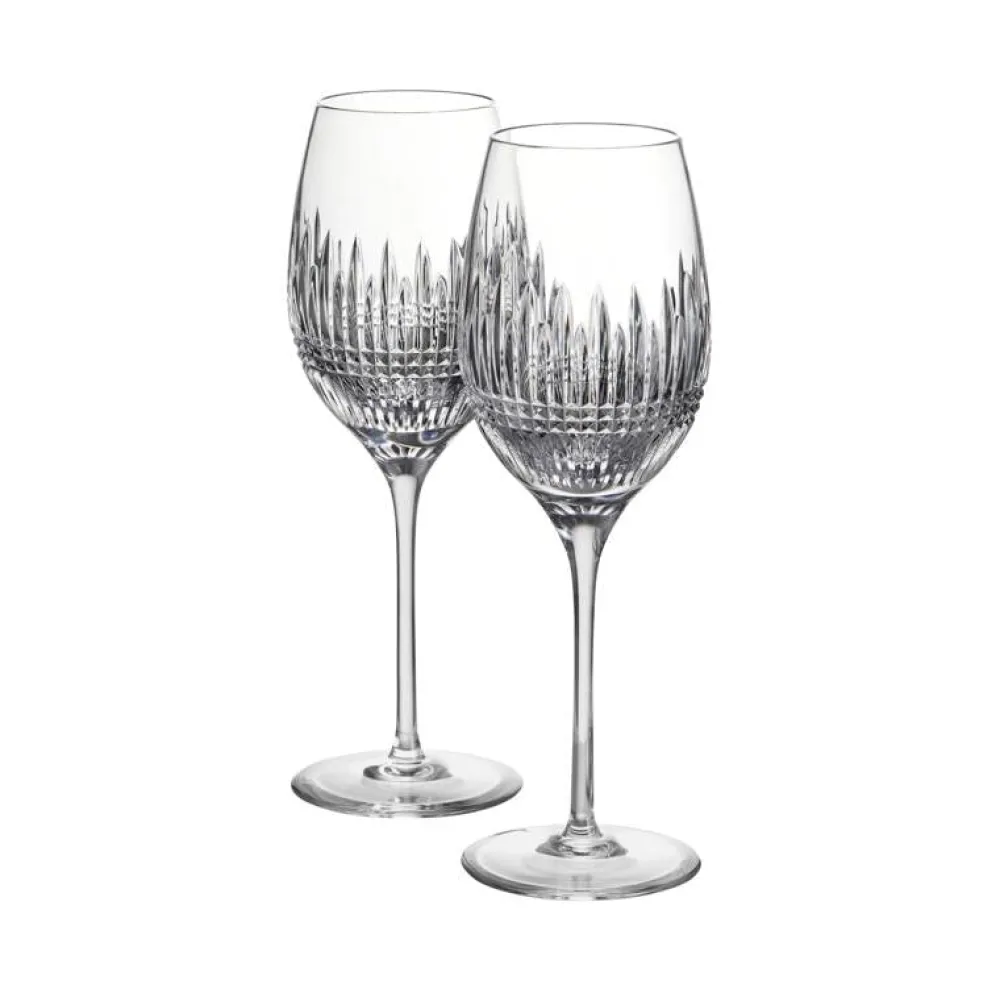 Waterford Glassware|Lismore Diamond Essence White Wine Medium 15.5oz, Set of 2