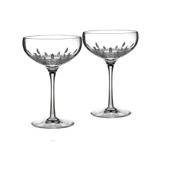 Waterford Glassware|Lismore Essence Champagne Saucer 9.5 oz, Set of 2