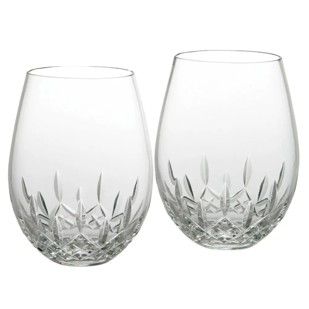 Waterford Glassware|Lismore Essence Stemless Wine Deep Red 21 oz, Set of 2