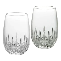 Waterford Glassware|Lismore Essence Stemless Wine White 12 oz, Set of 2