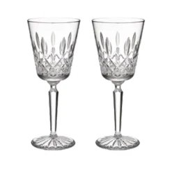 Waterford Glassware|Lismore Tall Large Goblet 14 oz, Set of 2