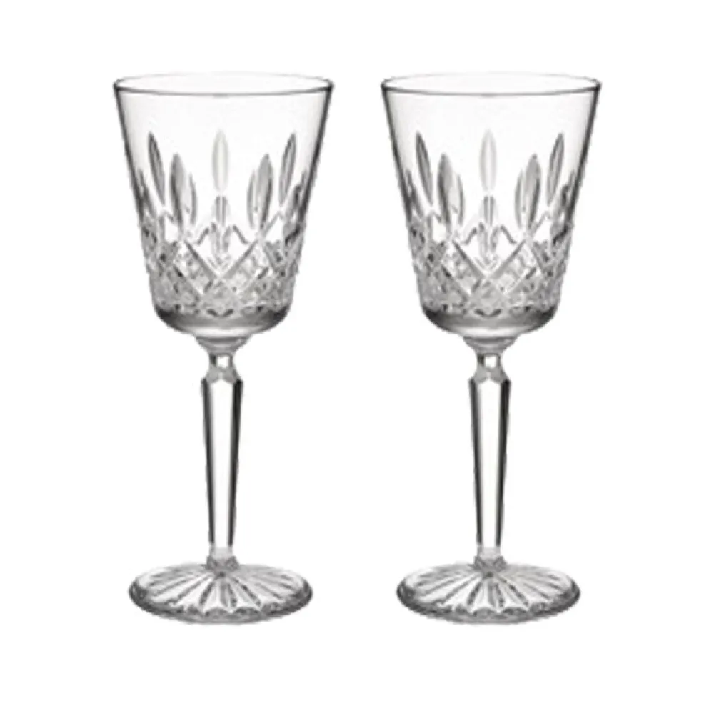 Waterford Glassware|Lismore Tall Large Goblet 14 oz, Set of 2