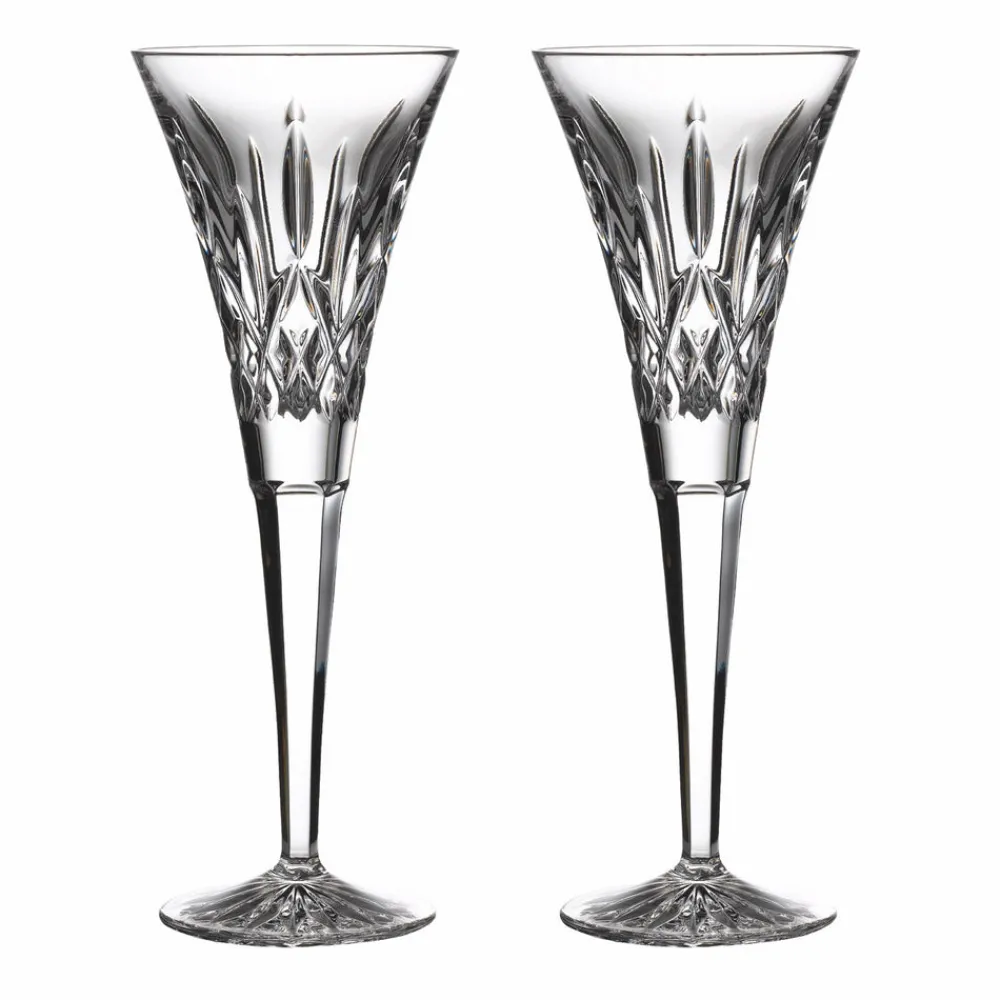 Waterford Glassware|Lismore Toasting Flute, Pair