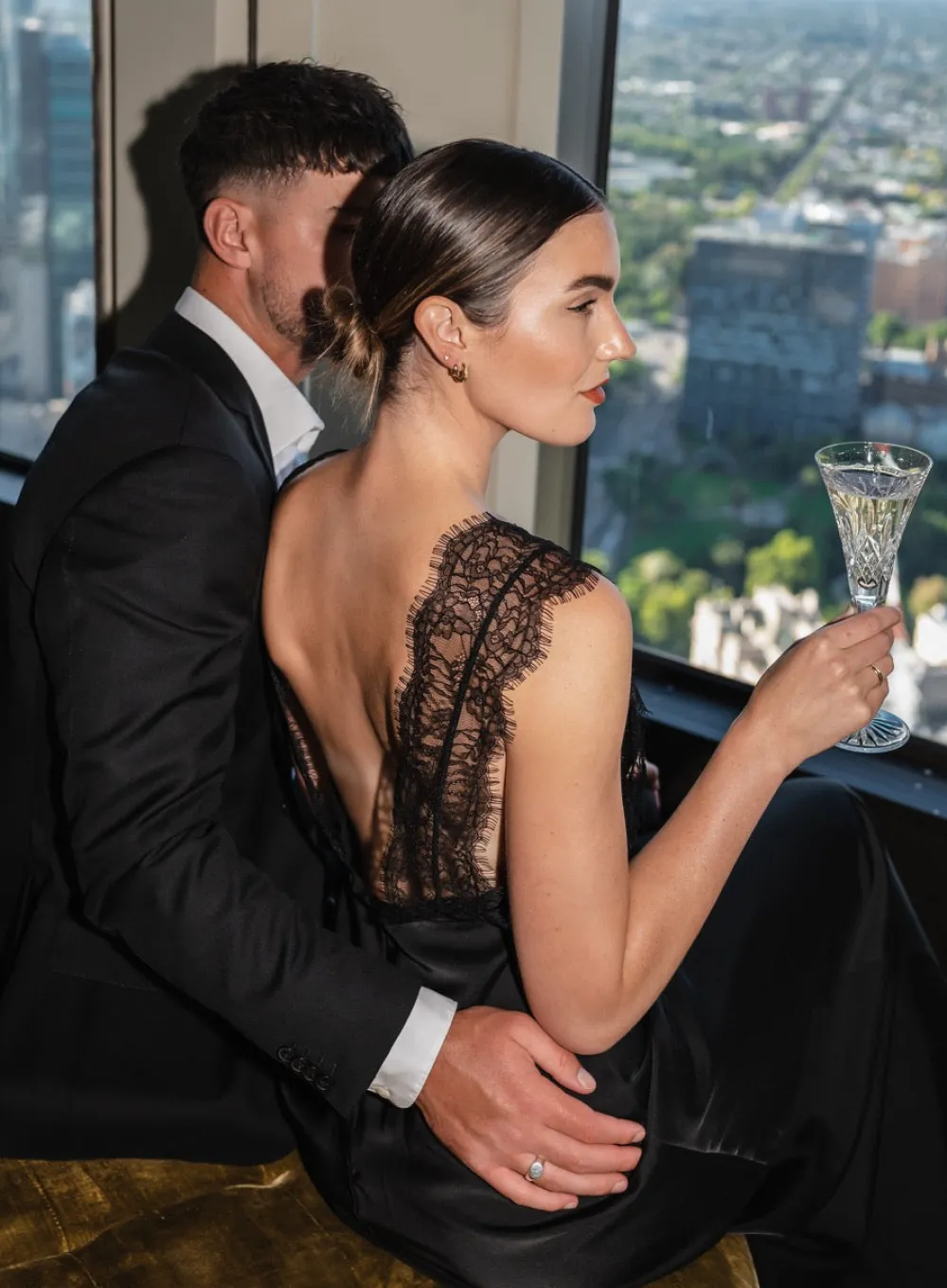 Waterford Glassware|Lismore Toasting Flute, Pair