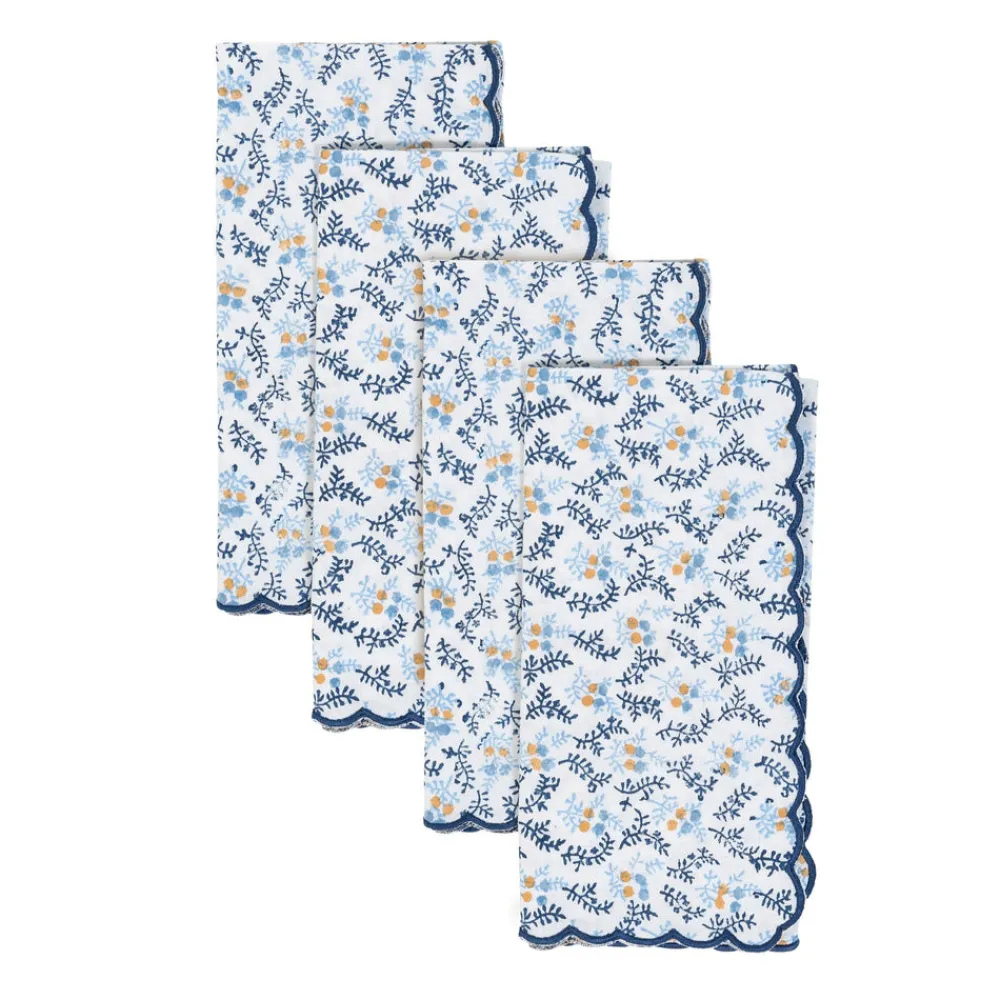 Sharland England Place Settings & Linens|Little Flower Napkins, Set Of 4