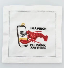 August Morgan Place Settings & Linens|Lobster Cocktail Cocktail Napkins, Set of 4