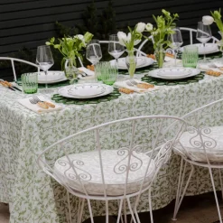 Maison Margaux Place Settings & Linens|Lola Green Vine Tablecloth