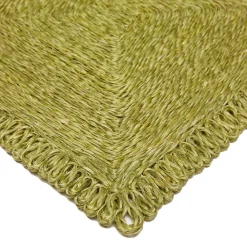 Caravan Place Settings & Linens|Loopy Square Placemat in Olive Green, Set of 4