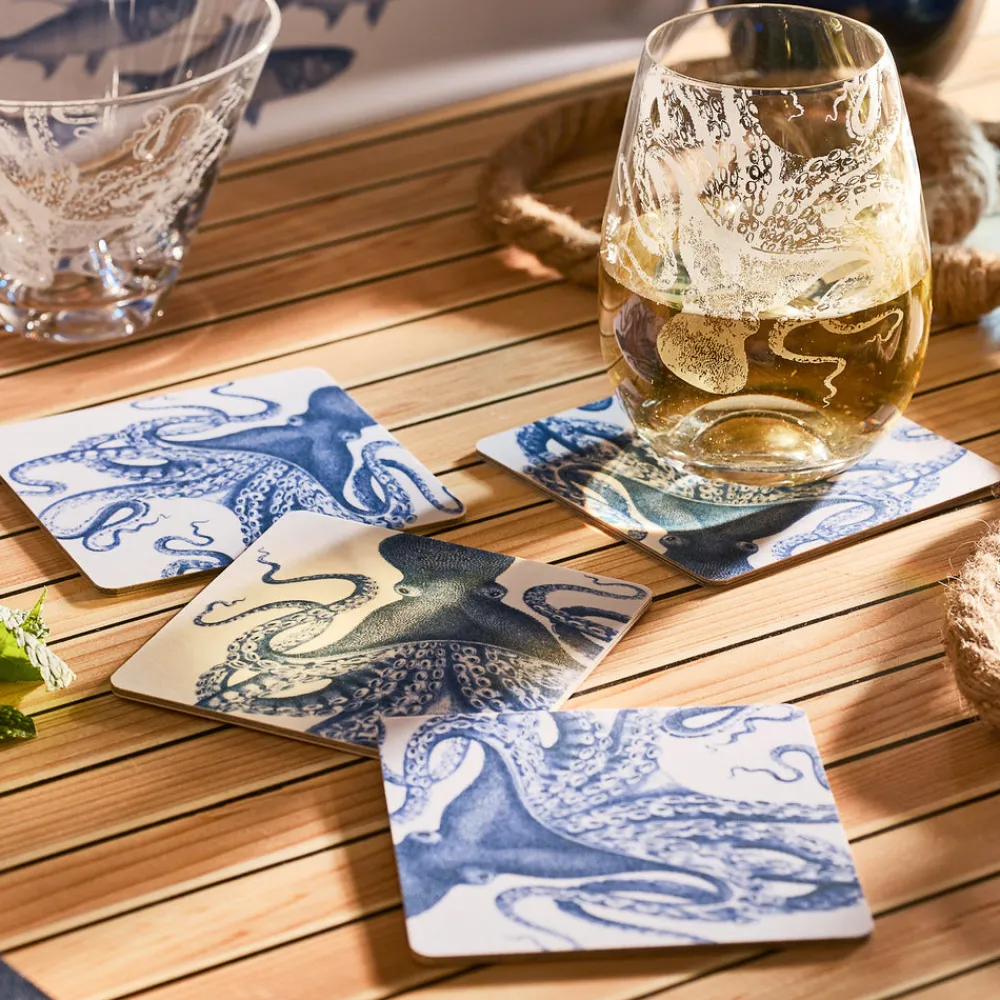 Caskata Place Settings & Linens|Lucy Birchwood Coasters, Set of 4
