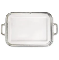 Match Dinnerware|Luisa Rectangular Platter with Handles, Large