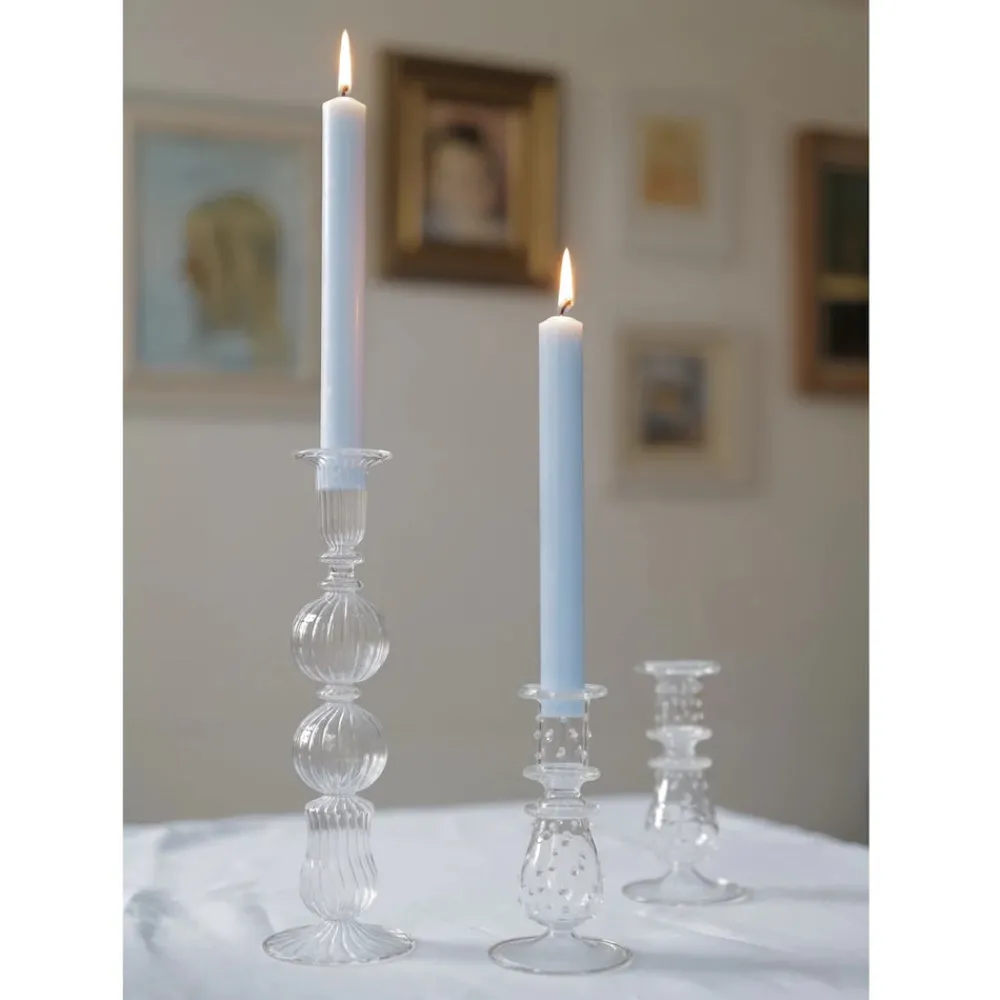 Issy Granger Candles|Luxor Glass Candlestick in Clear