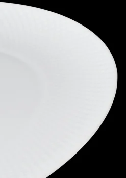Lyngby Porcelain Dinnerware|Rhombe Oval Serving Dish in White