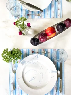 Proper Table Co. Place Settings & Linens|Mabel Vintage Floral Stripe Placemat