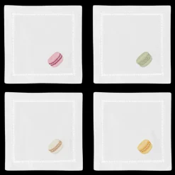 Henry Handwork Place Settings & Linens|Macarons Cocktail Napkins, Mixed Set of 4