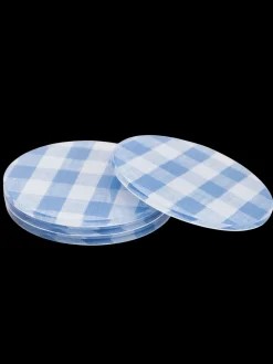 Proper Table Co. Place Settings & Linens|Mack Blue Gingham Coaster Set
