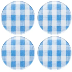 Proper Table Co. Place Settings & Linens|Mack Blue Gingham Coaster Set