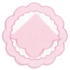 Loulou La Dune Place Settings & Linens|Made-to-Order Colette Linen Placemat and Napkin, Set of 12 in Pink