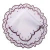 Loulou La Dune Place Settings & Linens|Made-to-Order Suzette Linen Placemat and Napkin, Set of 12 in Burgundy